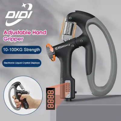 【Color Box Packaging】 DIDI Hand Gripper 10-100KG Electronic Counter Hand Grip Adjustable Hand Spring Gripper Fingers Wrist Forearm Exerciser 4 Counting Numbers