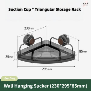 🌟SG STOCK🌟Suction Cup Storage Rack Wall-Mounted Bathroom Shelf Kitchen Storage Rack Washstand Storage Rack