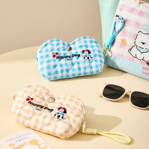 NOVELLEO Cotton Padded Soft Shell Eyeglass Case Korean Style Pressure Resistant Sun Glasses Protective Cover Cute Eyewear Pouch Cartoon Eyeglasses Case Eyewear Accessories