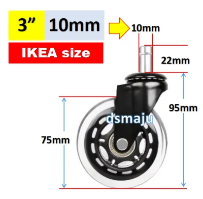Super Heavy Duty Office Chair Roller Gaming Chair Wheel Clear Silent Boss Chair Racing Chair Roller Replacement