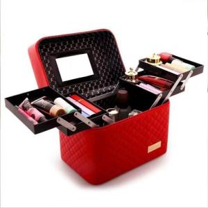 Toyo Makeup Bag Cosmetic Bags With Mirror Handheld Makeup Case Simple Fashion Waterproof Cosmetics Storage Box