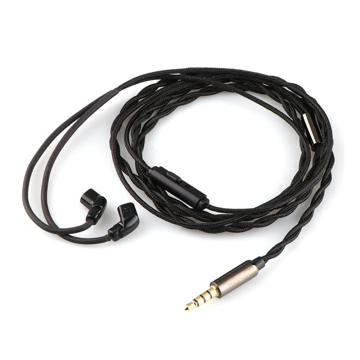 Tripowin Zombur 4N High Purity OFC Oxygen Free Cable HiFi IEM Cable with Microphone, Cotton Yarn
