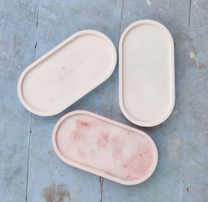 Oval Coaster Concrete | Tatakan Oval | Tray - Rusak Bergaransi - Tatakan Pot - Tatakan Pot Semen