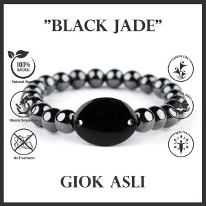 Gelang Kesehatan Magnetic Magnet Kombinasi Giok Hitam