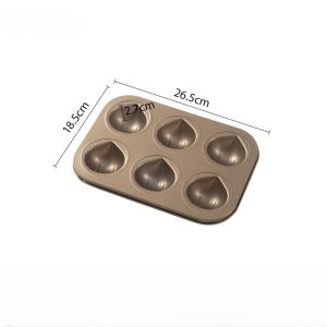 ChicLiving Butter Cake Mold Non Stick Baking Tray Chestnut Shape Kuih Pan Oven Safe Durable Rumah Tangga 6 9 12 Holes