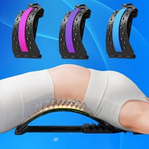 Relax The Lumbar Support And Stretch The Upper And Lower Back with a Device That Supports The Spine Featuring Four Adjustable Settings for Chairs And Car Seats Equipped with a Massager.