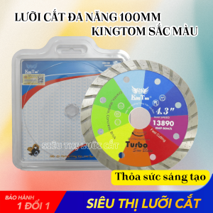 Lưỡi Cắt Đa Năng 100mm KingTom Sắc Màu - Cắt Gạch Men Bê Tông
