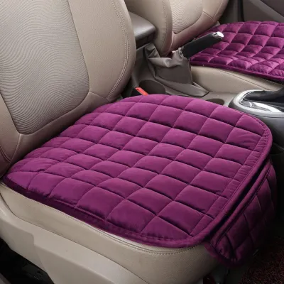 Soft Plush Car Seat Cover - Soft Fleece with Hidden Storage Pocket Non-Slip Backing & Universal Fit for Long Drives