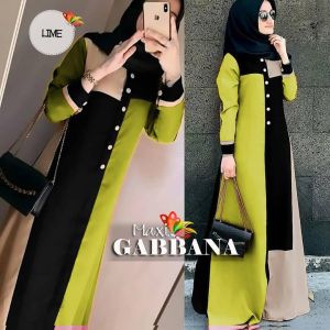 BAJU GAMIS WANITA GABBANA MAXI M L XL CRINKLE AIRFLOW PREMIUM