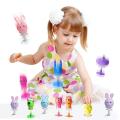 Adhesive Suction Cup Spring Toy 36pcs Monsters Jumping Figures Classroom Reward Bulk Set Kids Interactive Party Supplies Ages 3+. 