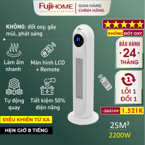 Máy sưởi gốm Nhập Khẩu CH-2300 điều khiển từ xa không khô da FUJIE quạt sưởi ấm phòng tiết kiệm điện heater mini