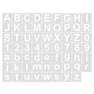 60Pcs Thư Và Số Giấy Nến Linh Hoạt Pet Sơn Mẫu Cho Scrapbooking Tạp Chí Album Trẻ Em mẫu vẽ