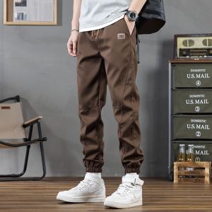 #Mens trousers cotton legs jumping beautiful embroidery Korean style fashionable pants