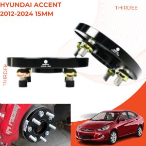 15mm Hyundai Accent Wheel Spacer Hubcentric PCD 4x100 CB 67.1mm M12x1.5 - Forged Aluminum (2pcs/4pcs)