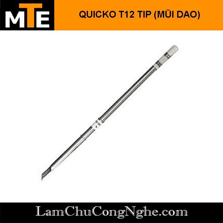 Mũi hàn dao, TIP hàn Quicko T12-K đen LOẠI TỐT 75W sử dụng cho trạm hàn T12