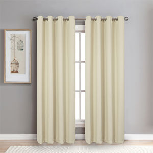 Blackout Curtains For Windows Bedroom and Living Room with 8 GrommetsThermal Insulated plain color Curtain(1pcs)