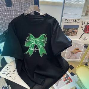 Áo thun cotton nữ dáng rộng in họa tiết mùa hè mới