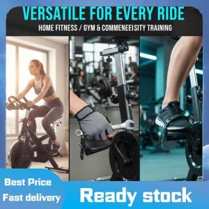 Sports🚴🏻♀️ 1 cặp tập thể dục xe đạp Bàn đạp chống trượt với dây đai an toàn phụ kiện thay thế cho xe đạp thể dục trong nhà
