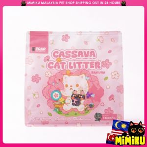 SOAR Cassava Cat Litter 1.25KG Fast Clumping Low Dust Sakura Scent