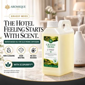Aromique GRASSY MOSS Water Based Oil for Humidifiers Air Purifiers Fresh Aroma Room Scent