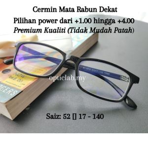 Cermin Mata Rabun Dekat Anti Blue Light Premium Kualiti Ultem Flexible Super Light-Weighted Tiada Mudah Patah Free Case Kain Cermin Mata Ready Stock Di Malaysia