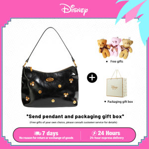 Disney Authentic Trendy Cool Black Armpit Bag Womens Niche Design Bag Street Style Shoulder Bag Crossbody Armpit Bag Versatile