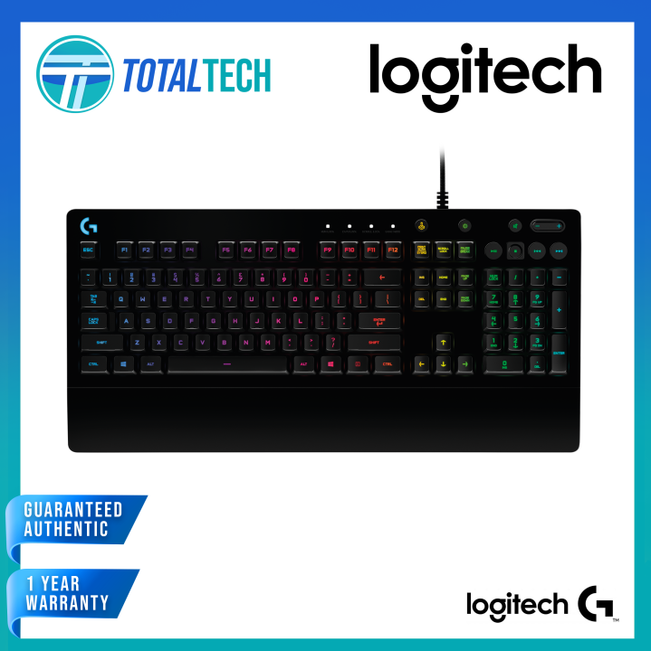 Logitech G213 RGB Prodigy Gaming Keyboard with Dedicated Media