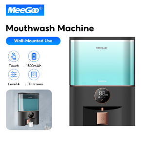 MeeGoo Automatic Mouthwash Dispenser Wall Mounted 500ml Large Capacity Mouth Wash Dispenser for Bathroom Hotel