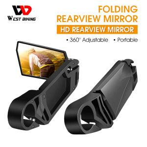 WEST BIKING Bike Rear View Mirror Bicycle 360 Adjustable Foldable Handlebar Rear View Mirror MTB Road Cycling HD Rearview 2PCS