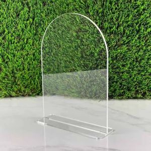 Clear Arch Acrylic Sign with Stand Arched Acrylic Table Signs with Base for DIY Wedding Table Numbers Arched Wedding Signage