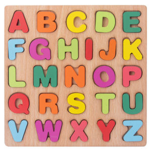 Wooden Educational Jigsaw Toys For Kid Number Letter shape Matching Jigsaw Puzzle Education