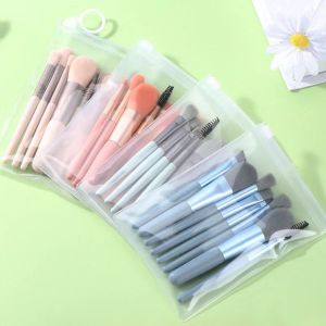 8pcs Mini Travel Make-Up Brush Set With Bag Foundation Blush Eyeshadow Mixed Eyelashes Eyebrow Berus Mekap Professional