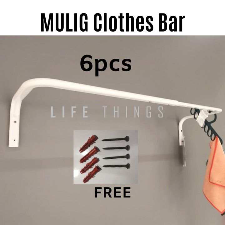 Wall Mounted Ikea Mulig Clothes Drying Rack IKEA MULIG Clothes Bar
