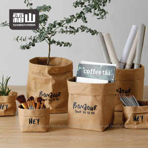 [SG Seller]Shimoyama Multi-functional Washable Kraft Paper Storage Bag