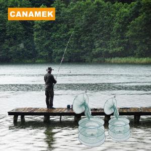 【CANAMEK】 Fishing Net 3 4 5 6 Layers Folding Telescoping Quick-drying Nylon Mesh Fishing-Basket Soft Steel Shrimp Cage Fish Cage Fish Trap