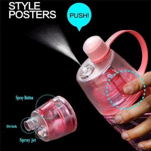 Botol Minum Spray New Button 600 ml / Sport Sprayer Air Unik B60