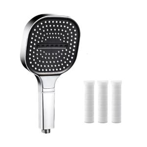 13cm Shower Head with 3 Adjustable Type Handheld Shower Head ABS Showerhead for High Pressure & Comfortable Showering