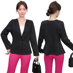 Jass Store Korean Casual Blazer Suit S-3XL for Women Loose Retro Lapel Long Sleeve (SMALL SIZE BLAZER) #8601