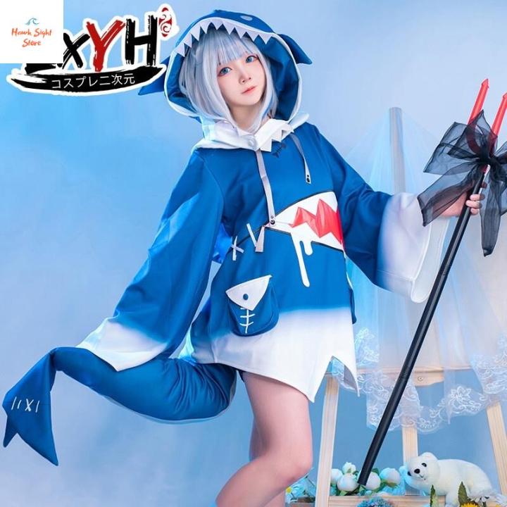 Hawk Sight Hololive Gawr Gura Vtuber Cosplay Costume Cartoon