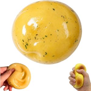 KEBETEME Simulation Watermelon Ice Ball Squishy Toy Super Stretchable Cool Squeeze Fidget Toy Stress Relief Slow Rebound Decompression Toy for Kids Anxiety Release