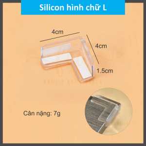 (COMBO 4 CÁI) Miếng Bịt Góc Bàn Silicon Tránh Va Đập An Toàn Cho Bé Và Người Già - Hình chữ L T