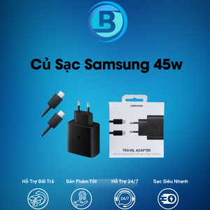 Củ cáp sạc Samsung 45W Sạc 45w samsung - Giá Tốt Miễn Phí Vận Chuyển Đủ Loại Adapter sạc Samsung 45W siêu nhanh chính hãng giá tốt Củ sạc Samsung Type-C 45W kèm cáp C-C 5A 1.8M T4510