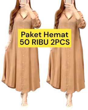 midi dress polos terbaru 2025 Jual Gamis Rayon Midi Dress Polos Panjang Muslim Wanita Kirania Gamis Daster Susun Tebal Adem Busui Kancing Kekinian Model Terbaru Lebaran 2025