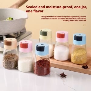 HANGDIAN ขวดเครื่องปรุงรสพลาสติกทันสมัย   พร้อมตัวควบคุมแบบกดสำหรับใช้ในครัว