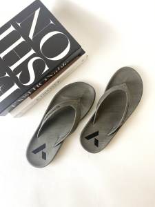 ARF Cappela Camel Grey Sandal Jepit Kulit Casual Distro Kekinian Pria Wanita