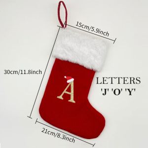 Christmas Letter / Alphabe knitted fabric Socks Gift Home Xmas Decoration. JOY LOVE PEACE Set