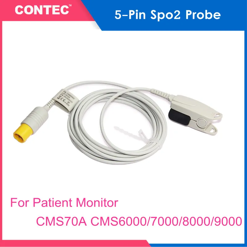 CONTEC Adult Finger Clip SpO2 Sensor For CMS8000, CMS6000 Patient Monitors – Replacement Probe