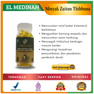 Minyak Zaitun Thibbuna 100 Kapsul | Habbatusaudah Thibbuna Zaitun Oil Extra Virgin