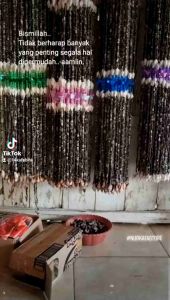 Tirai Kerang Hitam 2METER Fullset Motif Kupu-Kupu