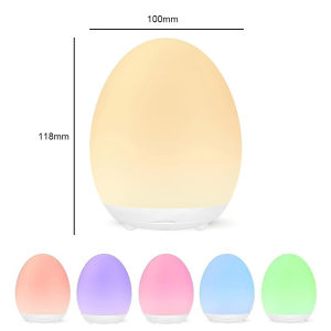 Dimmable Baby Nursery Lamp RGB Color Changing Silicone Night Light Touch Control Eye Friendly Bedside Sleep Light Portable Kids Room Illuminating Toy Gift For Girls
